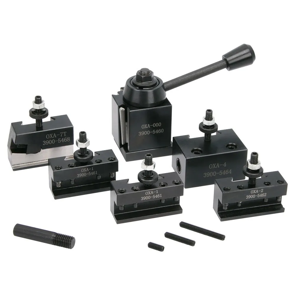 0XA Quick Change Tool Post Set for Sherline and Taig Lathes - Includes Five Tool Holders and mounting Stud, LittleMachineShop.com (4039)