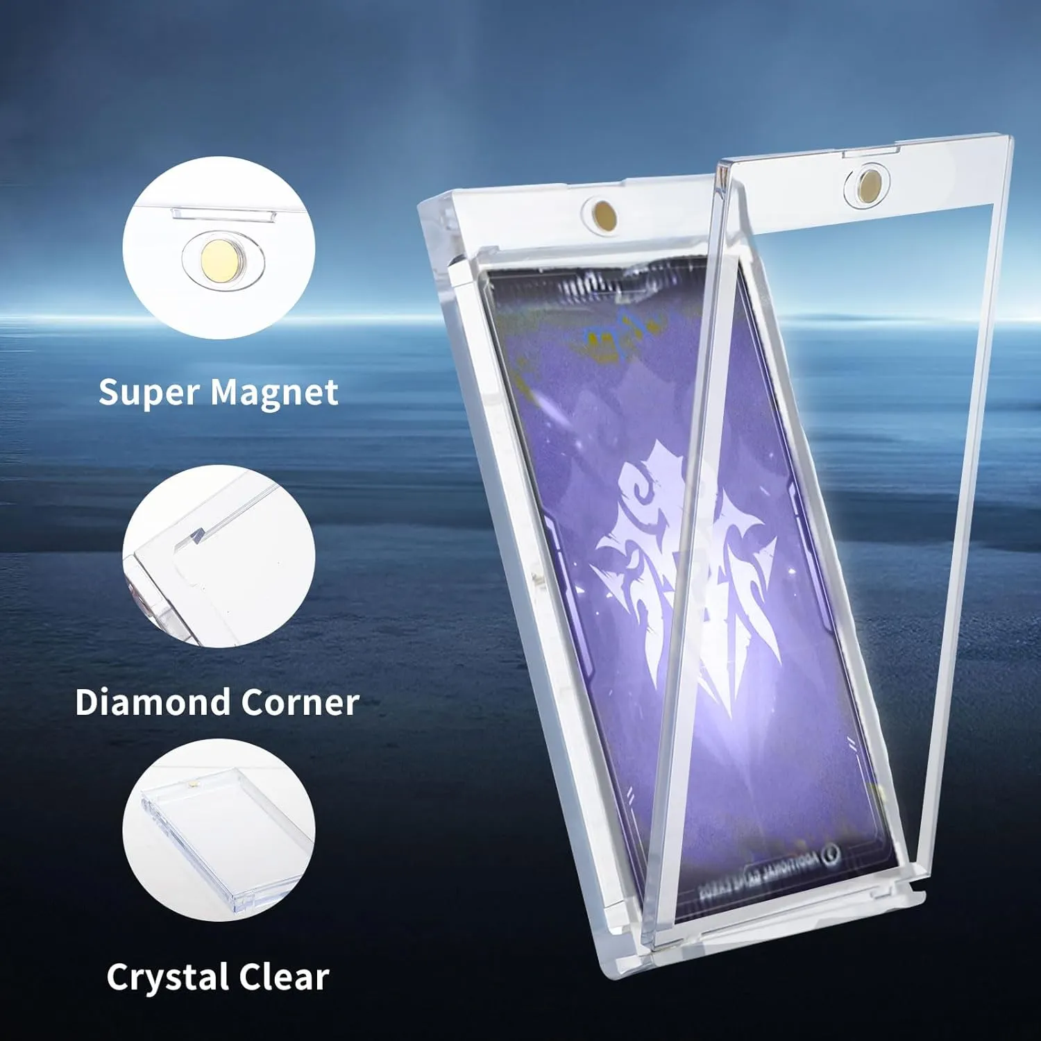 10-Pack One Touch Booster-Pack Magnetic-Holders - UV Protection Clear Booster Pack Cases, Fit for Standard Cards Storage and Display, Protect Your Collectible, Sports, and Gaming Cards
