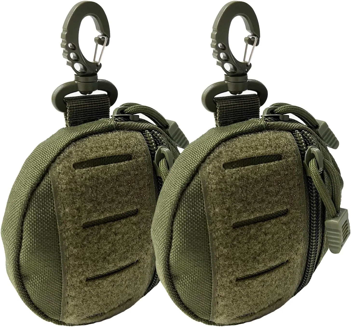 1000D Laser Cut Molle Pouch EDC Pouch Tactical Round Zipper Bag Case Coin Pouches Coin Purse Keychain Little Change Wallet Wireless Headset Pack Gadget Bag