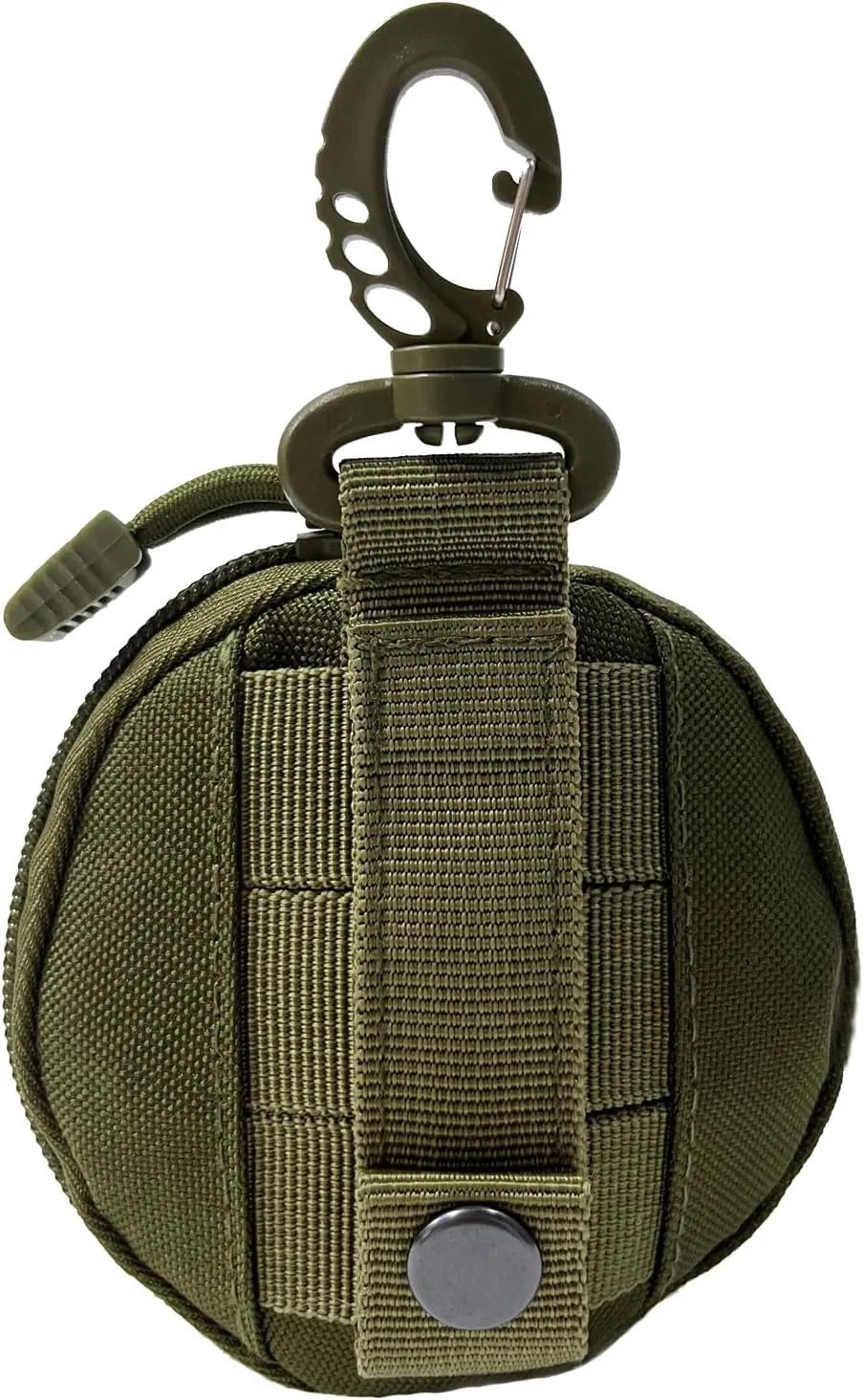1000D Laser Cut Molle Pouch EDC Pouch Tactical Round Zipper Bag Case Coin Pouches Coin Purse Keychain Little Change Wallet Wireless Headset Pack Gadget Bag