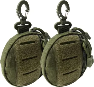 1000D Laser Cut Molle Pouch EDC Pouch Tactical Round Zipper Bag Case Coin Pouches Coin Purse Keychain Little Change Wallet Wireless Headset Pack Gadget Bag