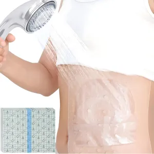 10" x 12" Ostomy Shower Cover [Pack of 25], Ostomy Bag Shower Protector Stoma Shower Guard Colostomy Shower Shields Waterproof Bandage for Women Men Showering