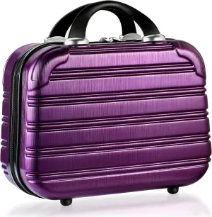 14-Inch Makeup Train Case Hardshell PC ABS Travel Cosmetic Organizer, Makeup Storage Box for Toiletry Durable Portable Gifts for Women.