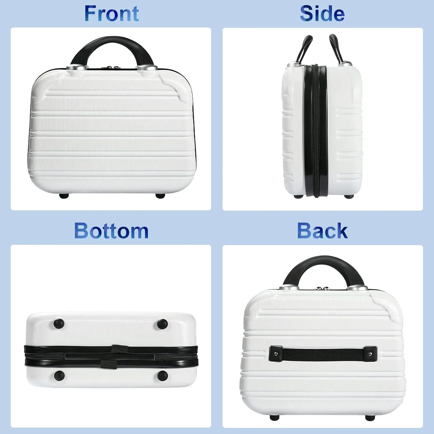 14-Inch Makeup Train Case Hardshell PC ABS Travel Cosmetic Organizer, Makeup Storage Box for Toiletry Durable Portable Gifts for Women.