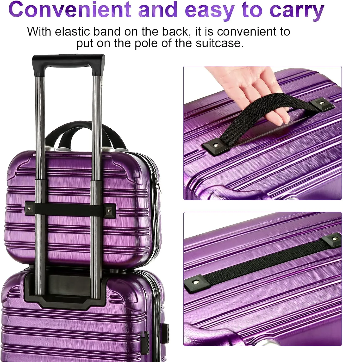 14-Inch Makeup Train Case Hardshell PC ABS Travel Cosmetic Organizer, Makeup Storage Box for Toiletry Durable Portable Gifts for Women.