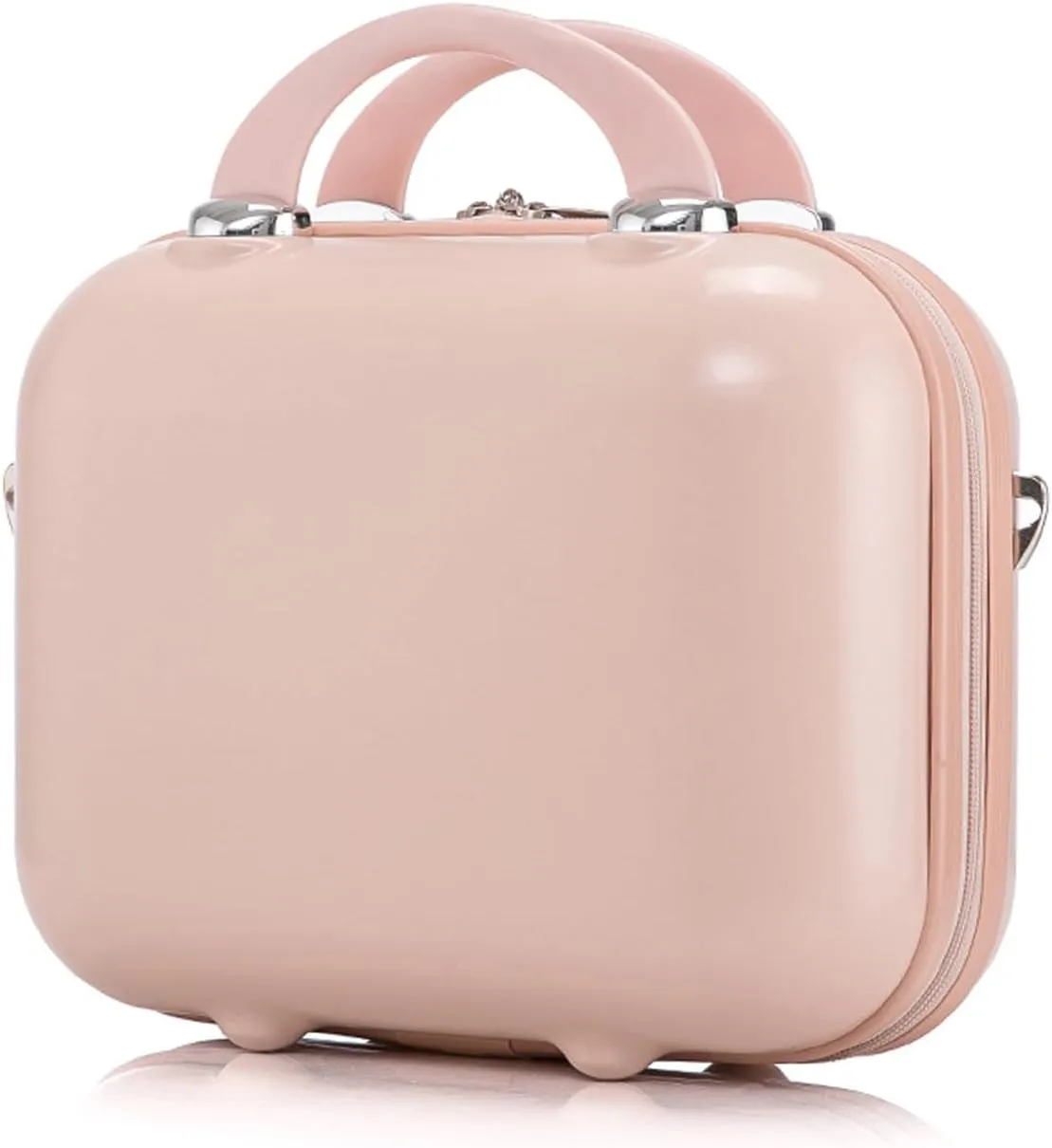 14Inch Vanity Cases with Soft Handle, Portable Hard Shell Makeup Travel Case for Women Girl, Waterproof Makeup Travel Case for Skincare