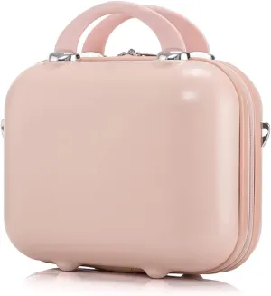 14Inch Vanity Cases with Soft Handle, Portable Hard Shell Makeup Travel Case for Women Girl, Waterproof Makeup Travel Case for Skincare