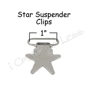 1" Star Suspender Clips