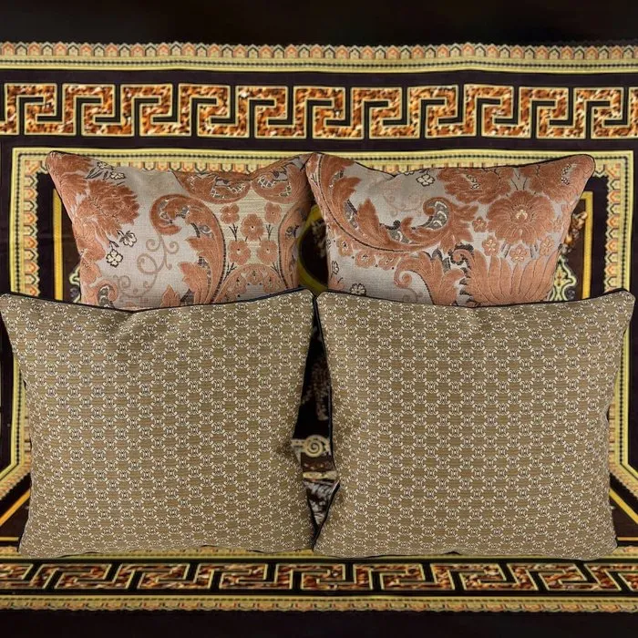 2 Monogram Celine Pillow Cases & 2 Floral pilllow cases