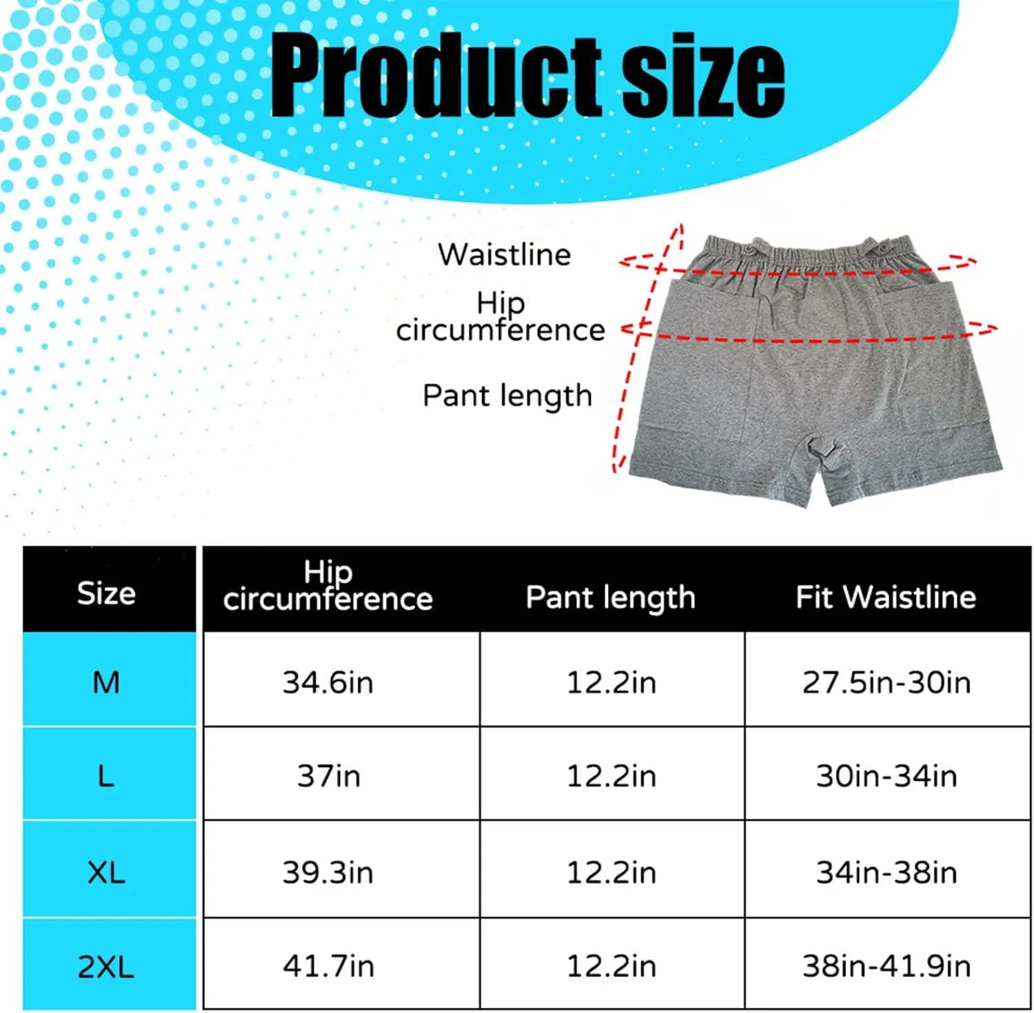 2 Pack Nephrostomy Bag Shorts, Urine Bag Pants, Catheter Bag Pants for Ostomy Drainage Bag, Elderly, Incontinence Care (Grey, Large)