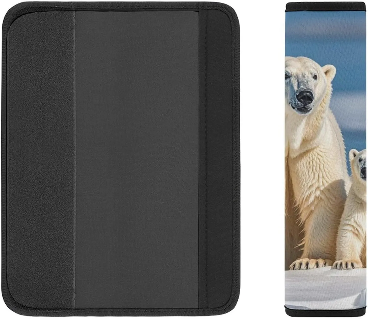 2 Polar Bears Auto Seat Belt Cover 2PCS Universal Car Seat Belt Shoulder Protector Pad, Protect Your Shoulders and Neck for Car Seat Belt, Shoulder Bag, Backpack