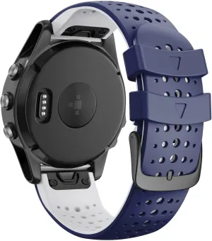 22mm For Fenix 5 Watch Band 22mm Easy-fit Silicone Soft Sport Band Replacment For Fenix 7/Fenix 5 Plus/Fenix 6/Fenix 6 Pro Smartwatches
