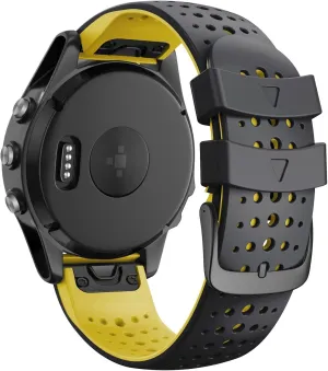 22mm For Fenix 5 Watch Band 22mm Easy-fit Silicone Soft Sport Band Replacment For Fenix 7/Fenix 5 Plus/Fenix 6/Fenix 6 Pro Smartwatches