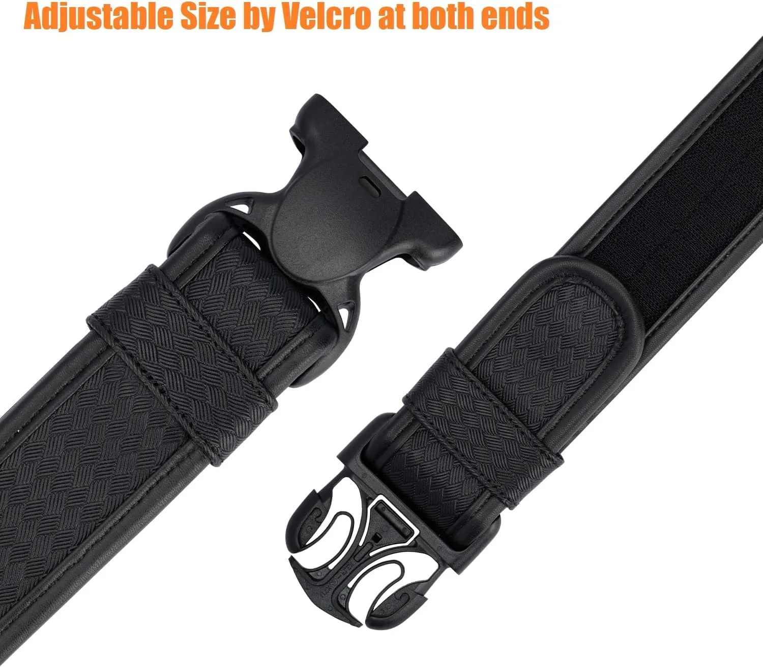 2" Basketweave Duty Belt w/Hook Lining 4 Keepers 1.5" Reversible Inner Belt for Police Law Enforcement Security