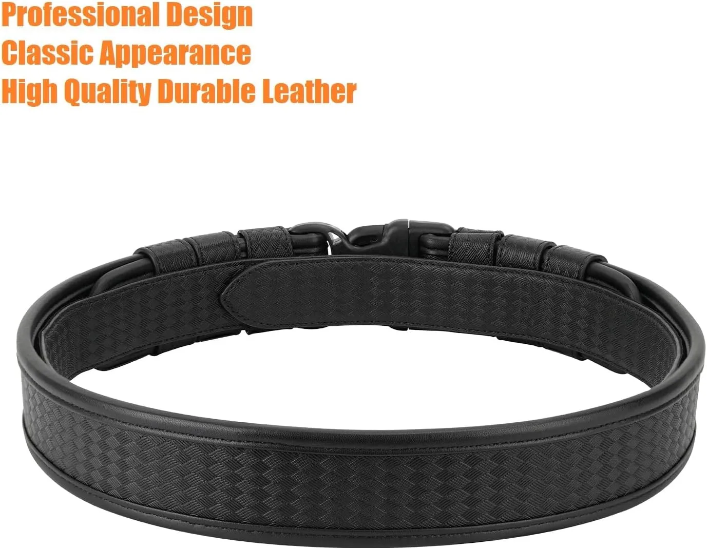 2" Basketweave Duty Belt w/Hook Lining 4 Keepers 1.5" Reversible Inner Belt for Police Law Enforcement Security