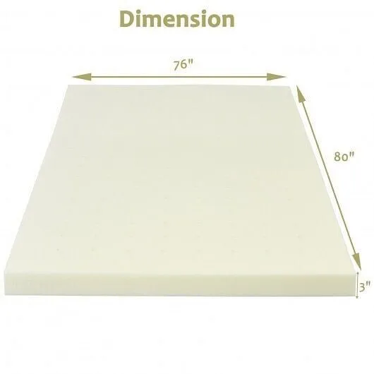3-Inch Bed Mattress Topper Air Cotton for All Night's Comfy Soft Mattress Pad-Ki