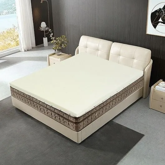 3-Inch Bed Mattress Topper Air Cotton for All Night's Comfy Soft Mattress Pad-Qu
