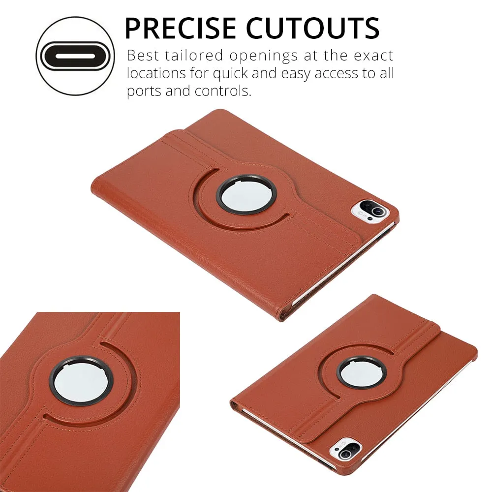 360 Degree Rotating Case For Xiaomi RedMi Pad 10.6"2022 Stand Holder Cover Mi pad 5 11 Pro 11 PU Leather Tablet Protective Cases
