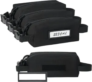 4-Pack Tactical Ammo Pouch Loose Sacs, Ammunition Carrier Bag with ID Patches