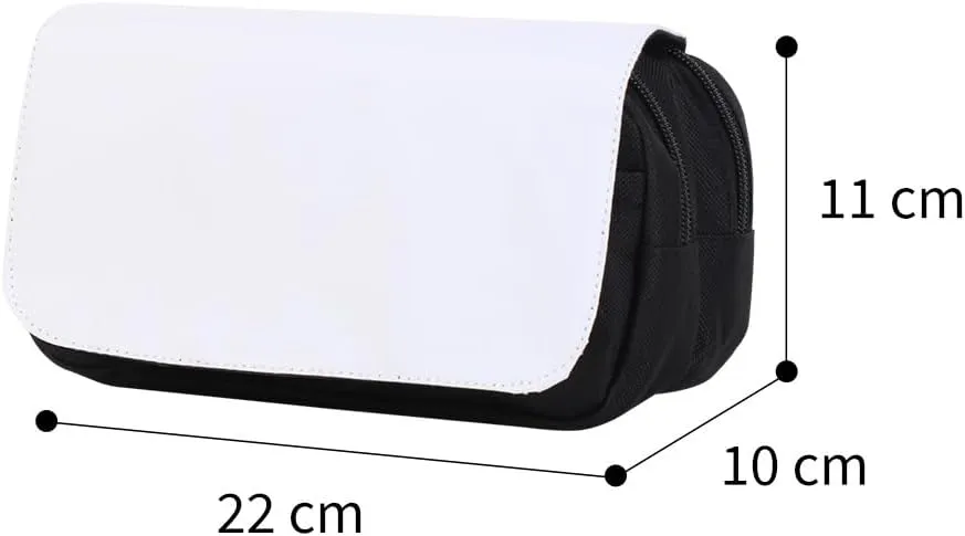 4 PCS Printable Blanks Cosmetic Bags Pencil Case Multipurpose DIY Heat Transfer Makeup Bags Toiletry Pouch with Removable Flap for Sublimation
