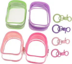 4pcs Doll Storage Case Display Bag Keychain Mini Figures Pouch for Travel Home