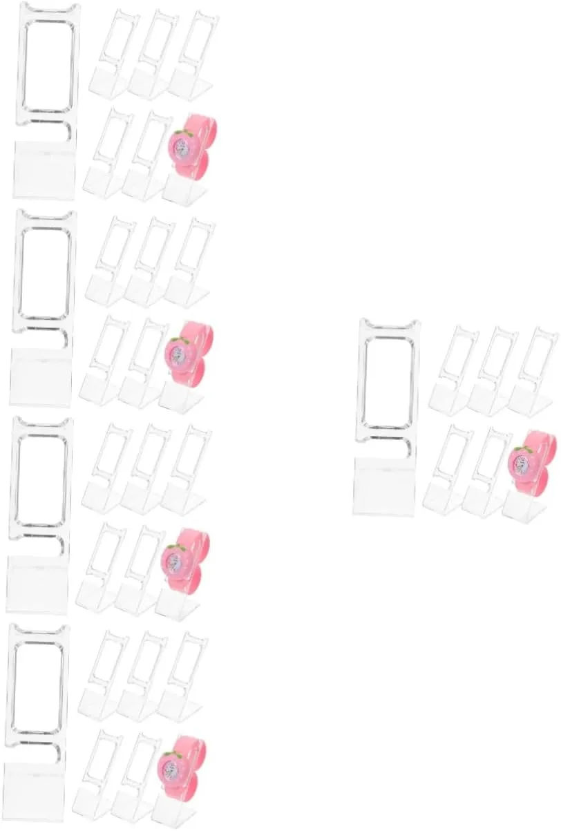 50 Pcs Transparent Watch Display Rack Watch Holder for Desktop Jewelry Display Case Monitor Stands Jewlery Holder Watch Stand Display Man Universal Bracelet Holder