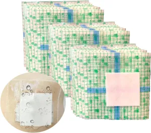 8" × 8“ Pack of 30 Pcs, Waterproof Ostomy Bag Shower Cover, Large Wound Bath Protector with Central Non Sticky Pad for PICC Line, Adhesive Guard Bandage