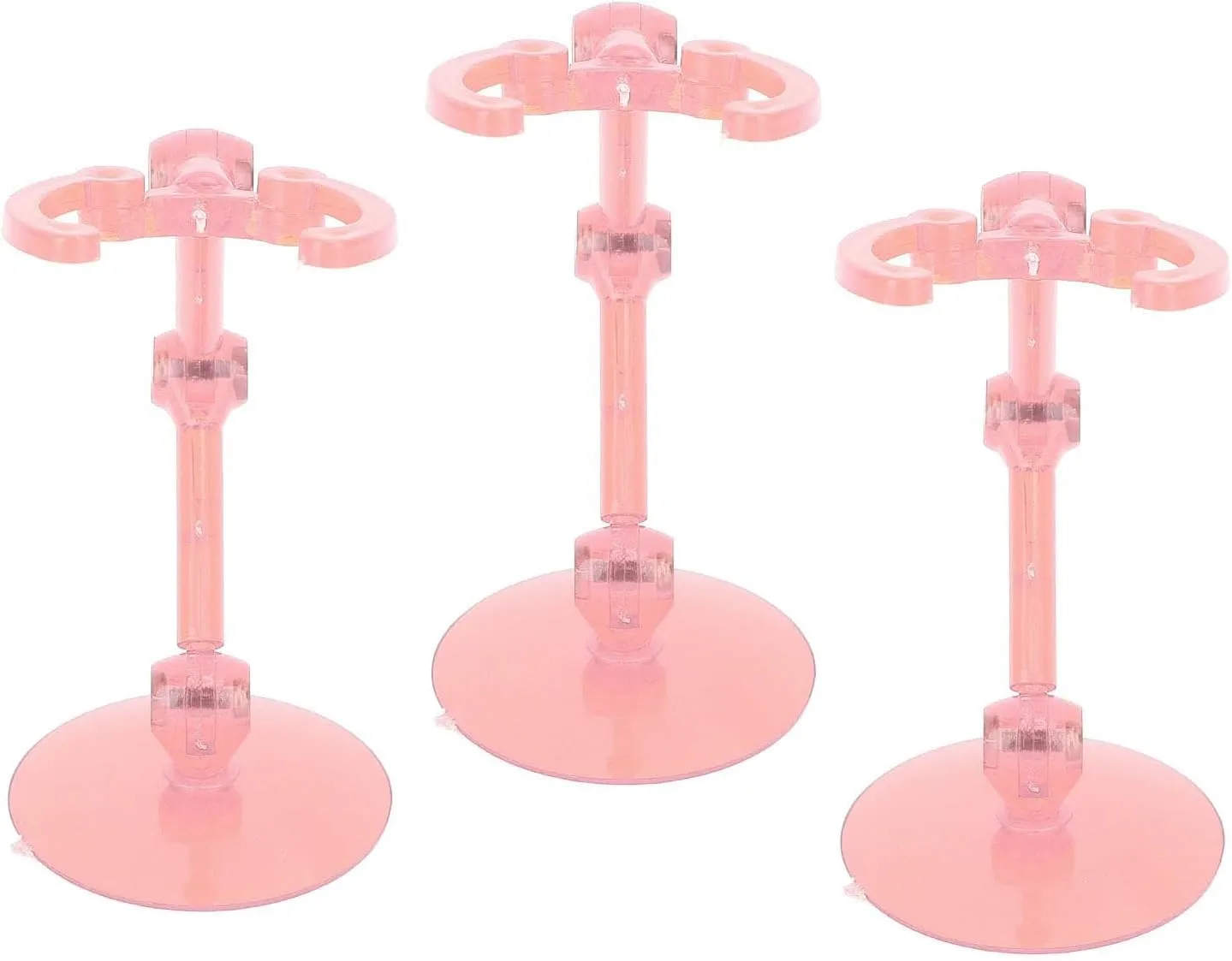 Action Figure Stand,10pcs Figure Holder Display Plastic Figure Stand For Dolls 3cm / 1.2in Clamping Range Adjustable Action Figure Display Stands for Home Decor (plastic 6)