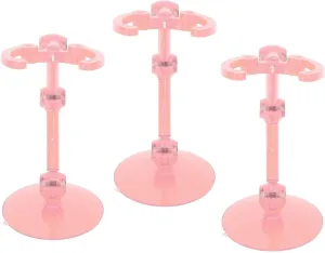 Action Figure Stand,10pcs Figure Holder Display Plastic Figure Stand For Dolls 3cm / 1.2in Clamping Range Adjustable Action Figure Display Stands for Home Decor (plastic 6)