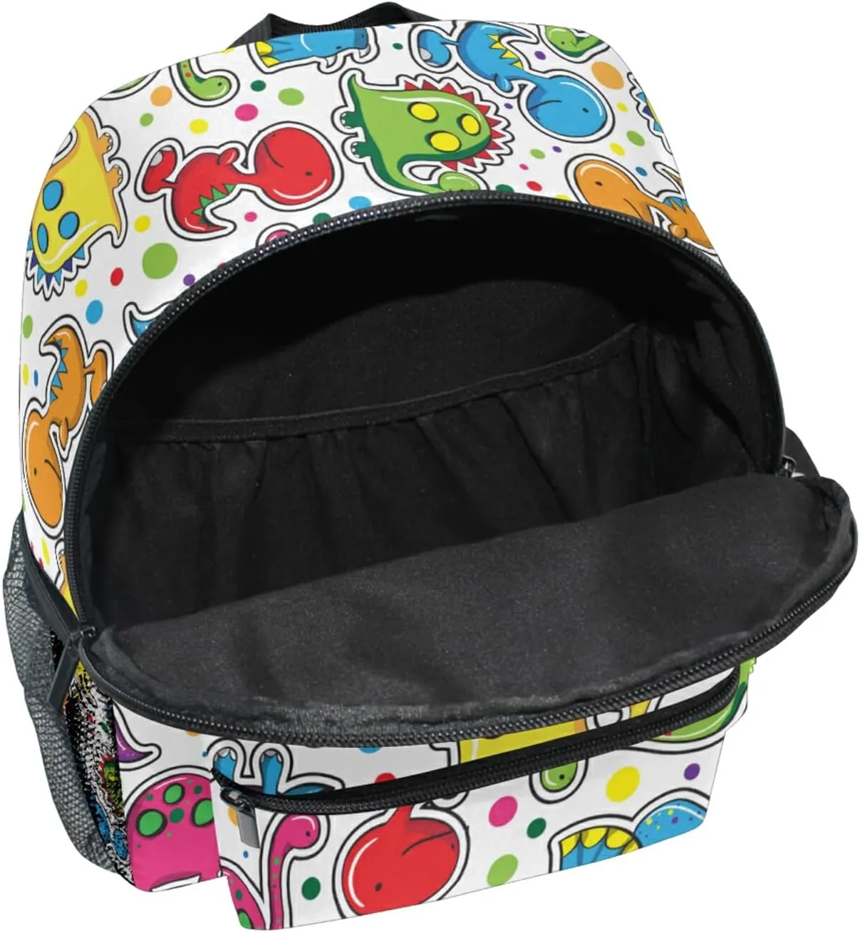 Aflyko Candy Dinosaurs Kids Backpack for Daycare Bookbag for Kindergarten Daypack for Toddler Girls and Boys 10 x 4 x 12 Inch