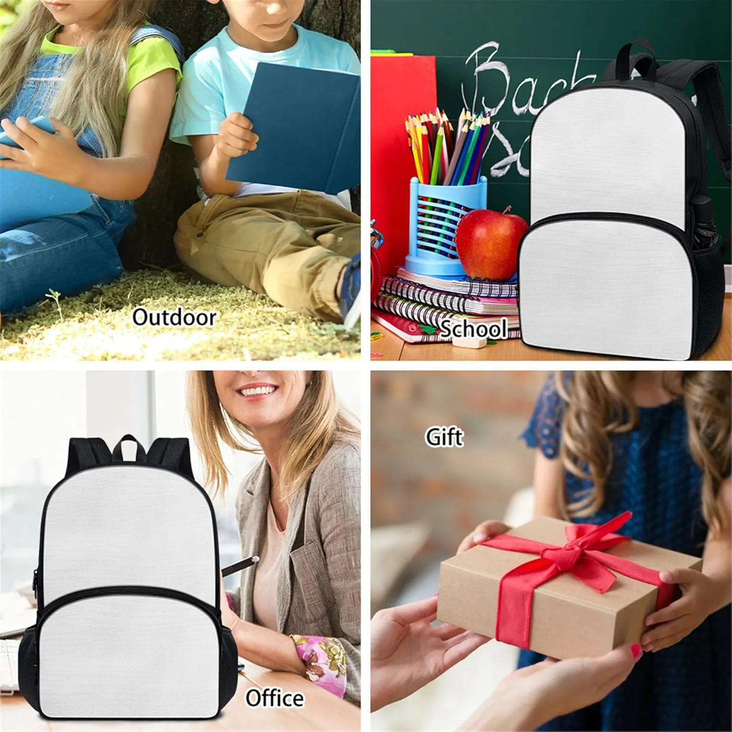 Afro Girls School Backapck Age 9-10,13-15,Kids Backpacks with Lunch Box African Girl Book Bags Elementary Middle School Bags Lunch Bag Pencil Case Beige