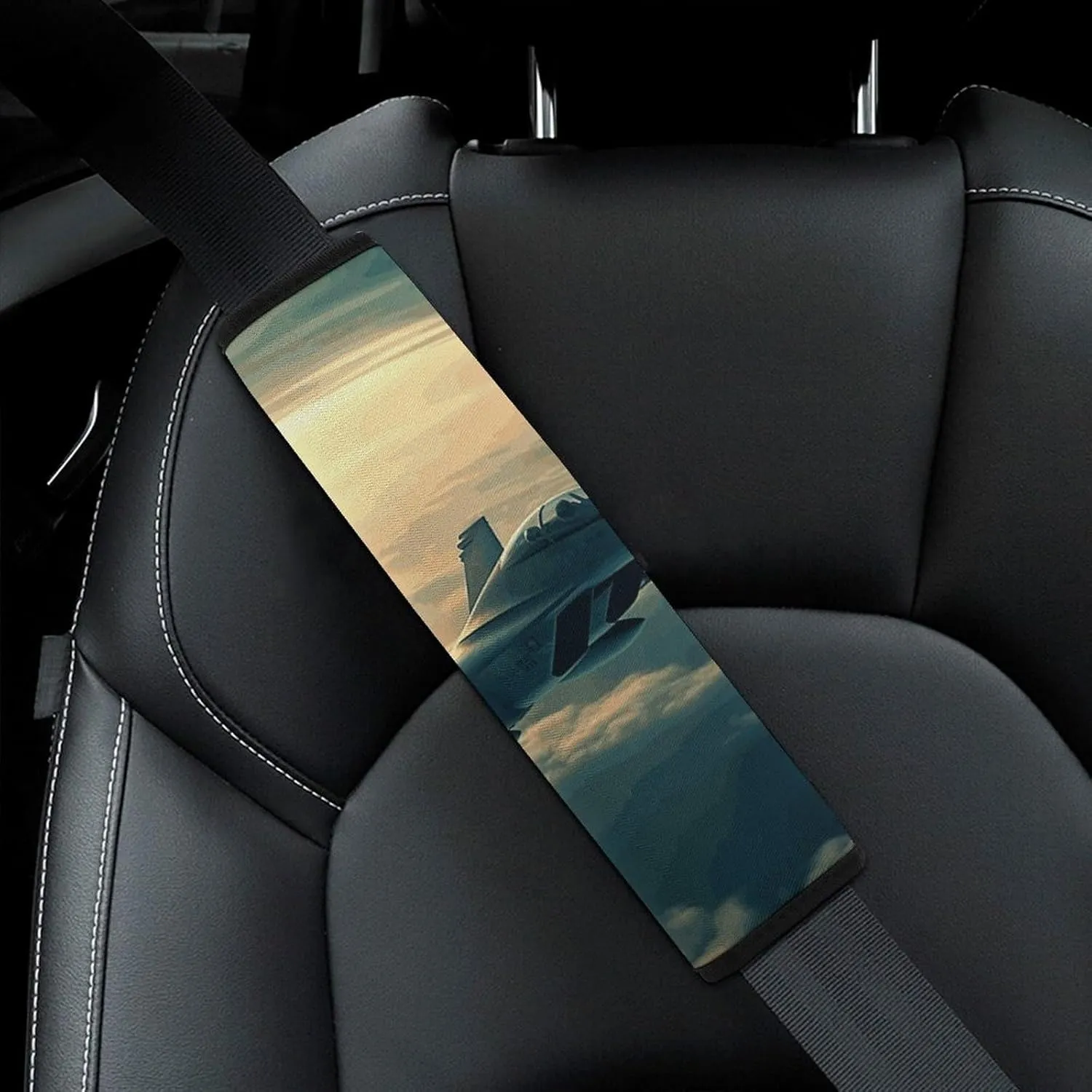 Aircraft Fighter Jets Auto Seat Belt Cover 1PCS Universal Car Seat Belt Shoulder Protector Pad, Protect Your Shoulders and Neck for Car Seat Belt, Shoulder Bag, Backpack