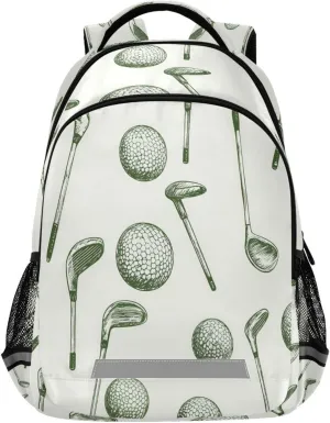 ALAZA Golf Culb Pattern Backpacks Travel Laptop Daypack School Book Bag for Men Women Teens Kids