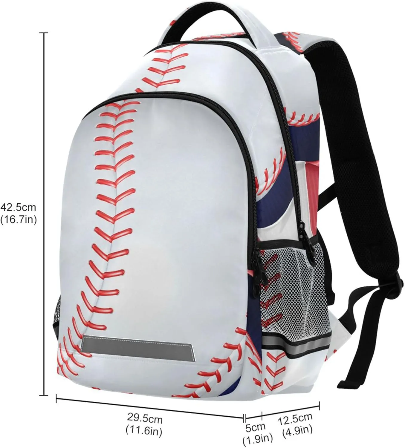 American Flag Baseball Printing Backpack for Student Kids Rucksack Boys Girls School Bag Travel Daypack