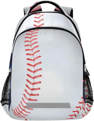 American Flag Baseball Printing Backpack for Student Kids Rucksack Boys Girls School Bag Travel Daypack