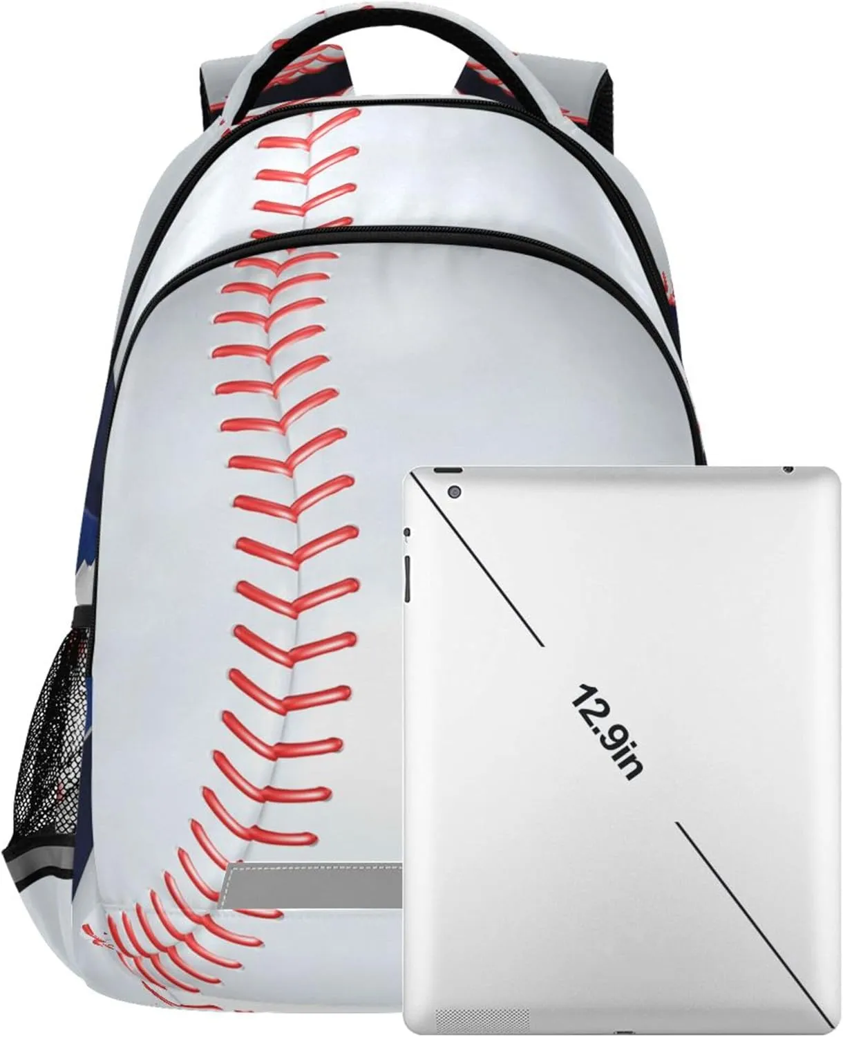 American Flag Baseball Printing Backpack for Student Kids Rucksack Boys Girls School Bag Travel Daypack