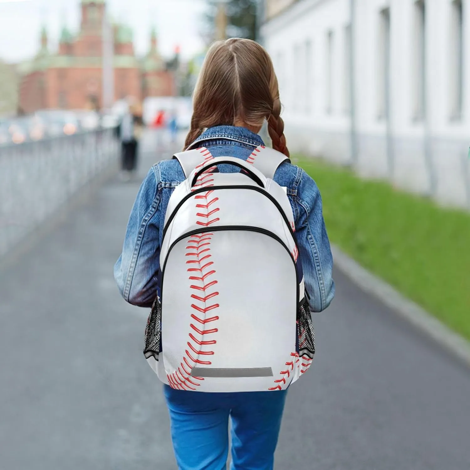 American Flag Baseball Printing Backpack for Student Kids Rucksack Boys Girls School Bag Travel Daypack