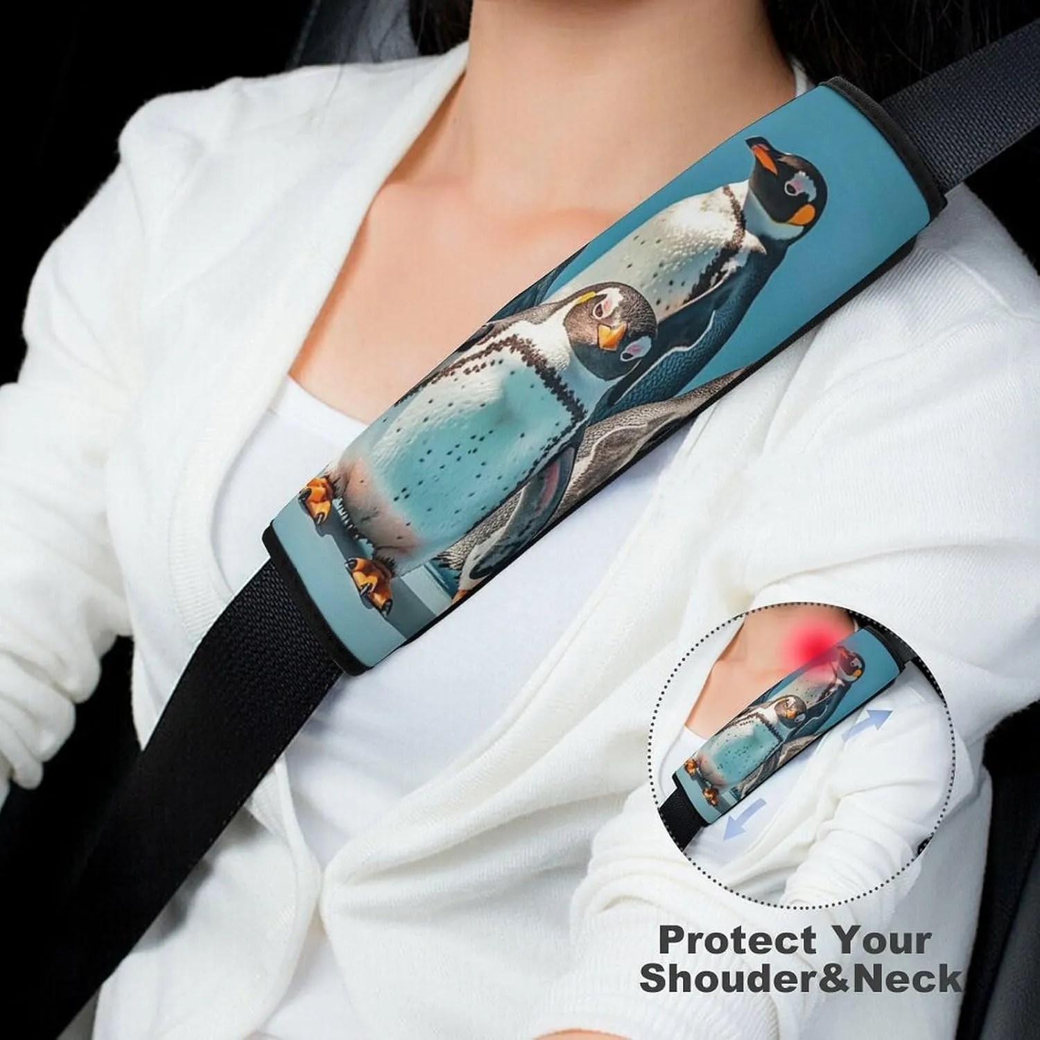 Animals Auto Seat Belt Cover 2PCS Universal Car Seat Belt Shoulder Protector Pad, Protect Your Shoulders and Neck for Car Seat Belt, Shoulder Bag, Backpack