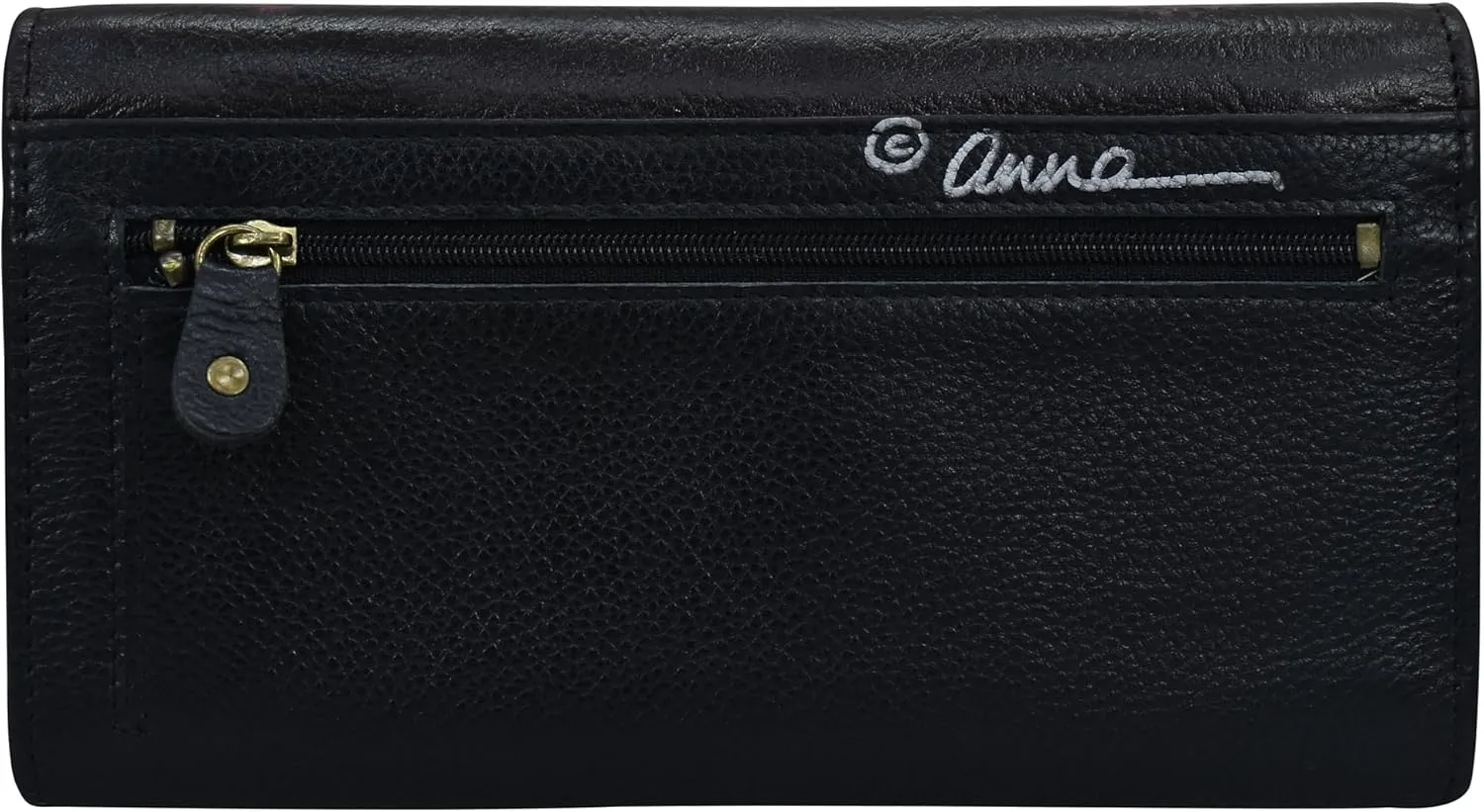 Anna by Anuschka Women's Hand Painted Leather Three Fold Organizer Wallet