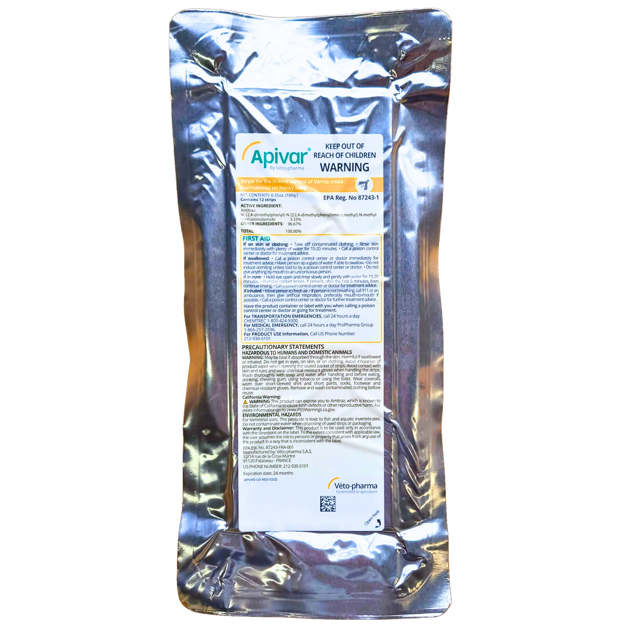 Apivar Varroa Mite Treatment Strips