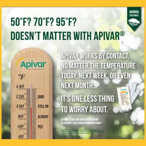 Apivar Varroa Mite Treatment Strips