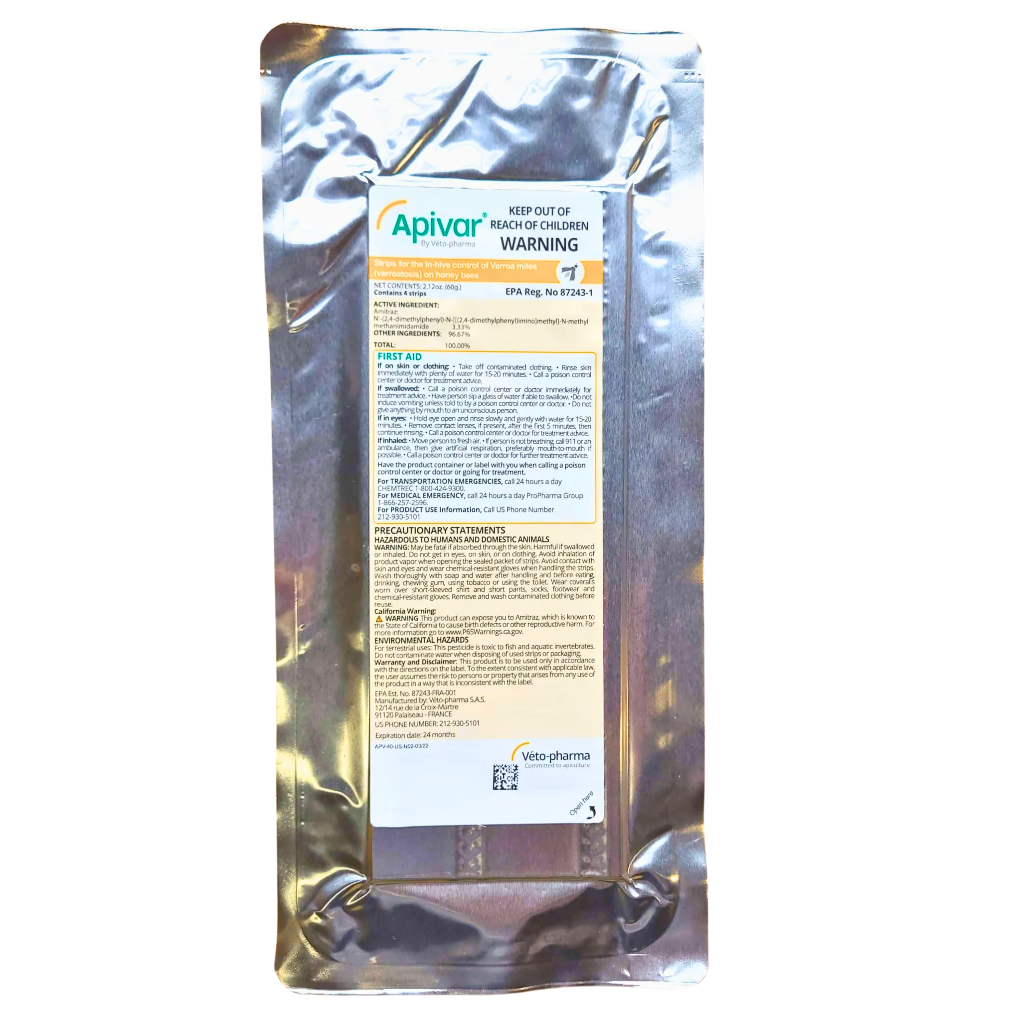 Apivar Varroa Mite Treatment Strips