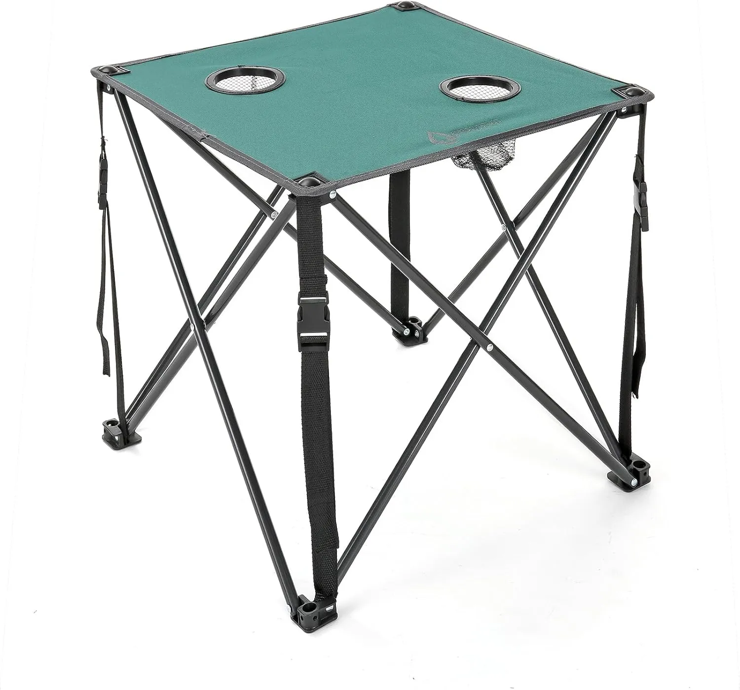 ARROWHEAD OUTDOOR 26” (66cm) Heavy-Duty Portable Camping Folding Table, 2 Cup Holders, Compact, Square, Carrying Case Included, Steel Frame, High-Grade 600D Canvas, USA-Based Support