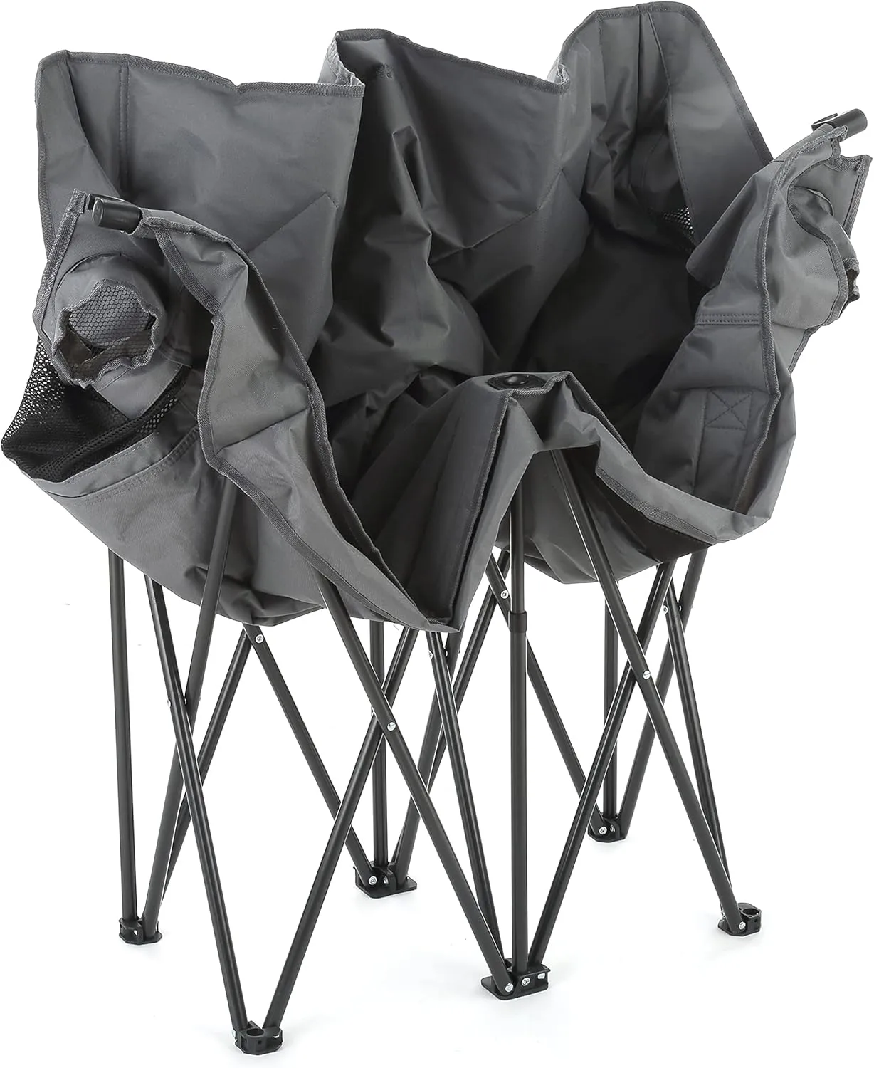 ARROWHEAD OUTDOOR Portable Folding Double Duo Camping Chair Loveseat w/ 2 Cup & Wine Glass Holder, Heavy-Duty Carrying Bag, Padded Seats & Armrests, Supports up to 500lbs, USA-Based Support