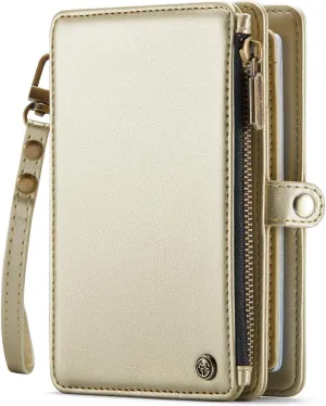 ASAPDOS Passport Holder Wallet Case Wallet for Men Women Gold