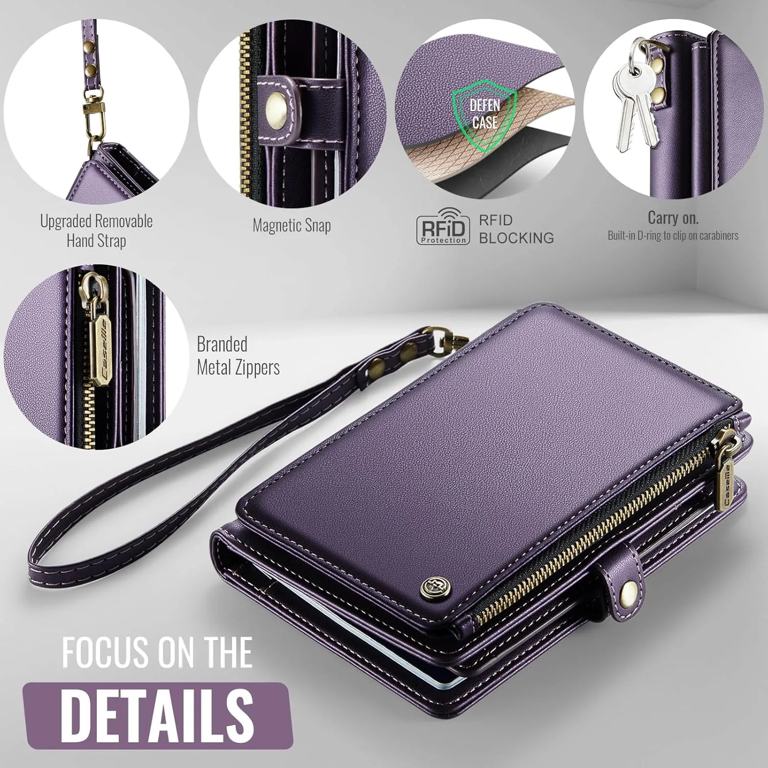 ASAPDOS Passport Holder Wallet Case Wallet for Men Women Purple
