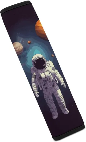 Astronaut Solar System Planets Auto Seat Belt Cover 1PCS Universal Car Seat Belt Shoulder Protector Pad, Protect Your Shoulders and Neck for Car Seat Belt, Shoulder Bag, Backpack