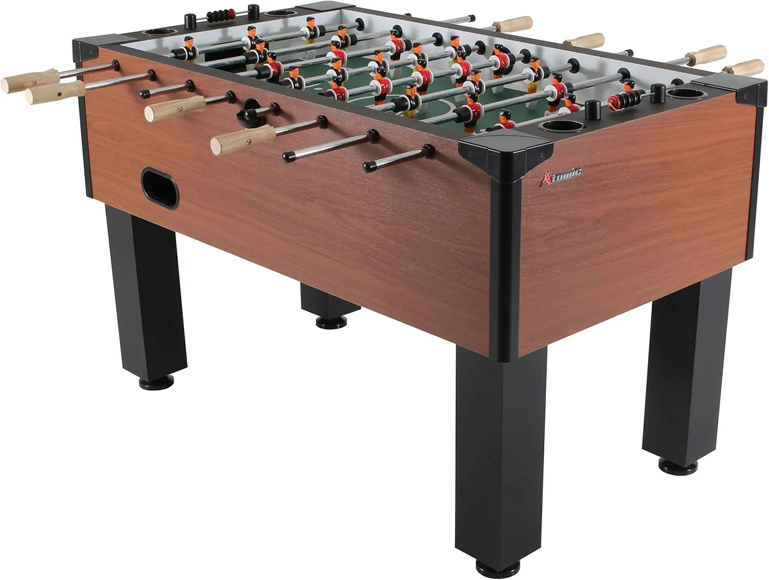 Atomic Gladiator Foosball Table with Integrated Cup Holders and Abacus Scoring