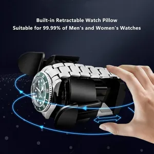 Automatic Watch Winder Box LCD Touch Screen Adjustable Watch Pillows Leather Exterior Quiet Motor Built-in LED Illumination
