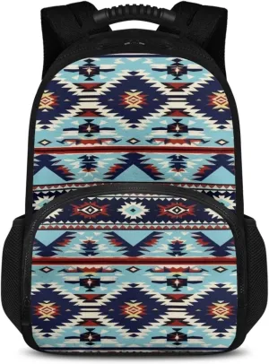 Aztec Boho Lunch Backpack for Women Insulated Lunch Cooler Bag Lightweight Work Backpack With Lunch Compartment Laptop Bag College School Bookbag 17inch Daypack Picnic Beach Hiking Office